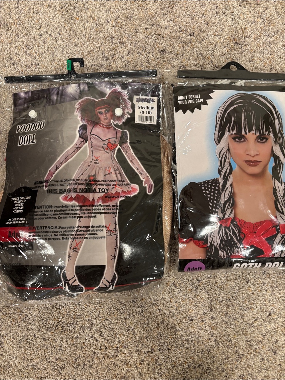 Spirit Women's Voodoo Doll Costume - Black, Red & White